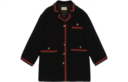GUCCI Coats Women's Black Lapel Moderate