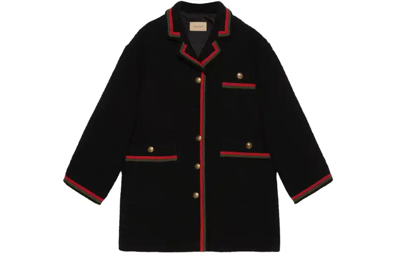 GUCCI Coats Women's Black Lapel Moderate