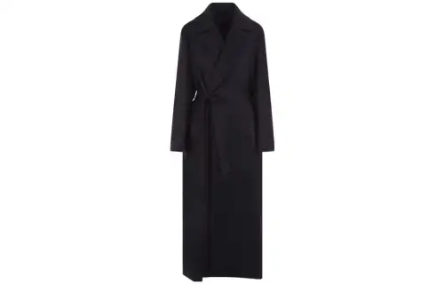 Loro Piana Coats Women's Blue Lapel Moderate Straight Fit