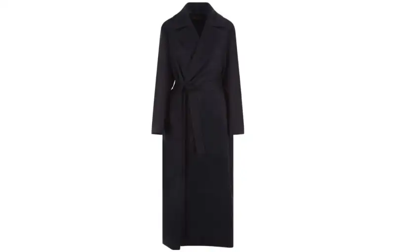 Loro Piana Coats Women's Blue Lapel Moderate Straight Fit