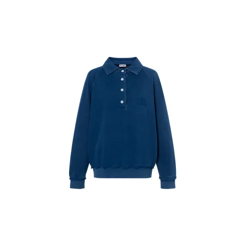 MIU MIU SS24 Sweatshirt Women's Blue