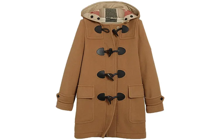 Burberry Coats Women's Khaki Hooded Moderate