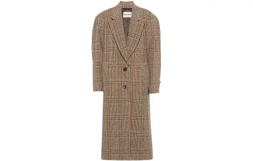 MIU MIU Coats Women's Yellow Lapel Moderate Straight Fit