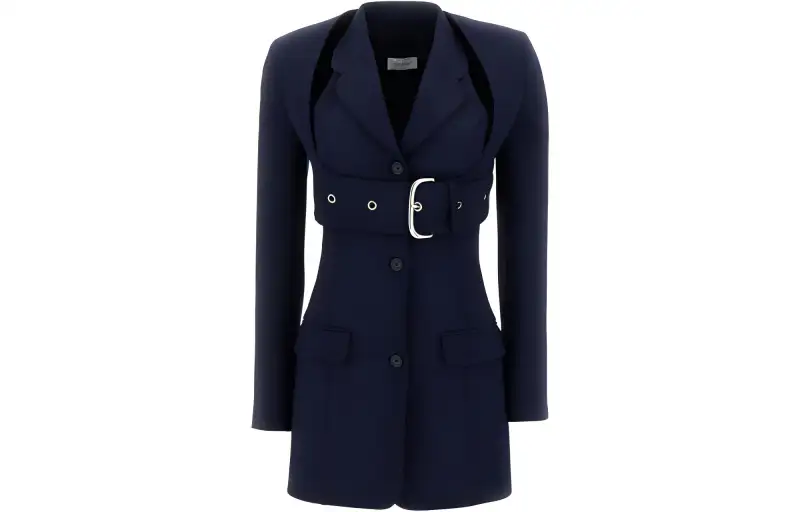 OFF WHITE Belted Long Sleeved Jacket