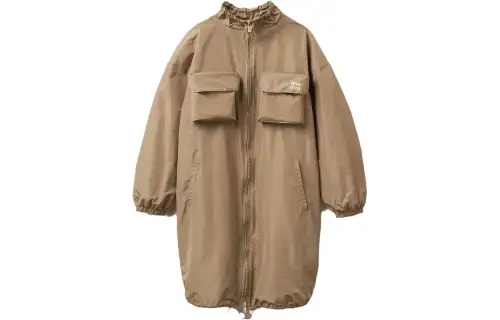 MIU MIU SS23 Coat Women's Mud Gray