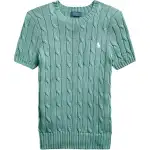 Polo Ralph Lauren Knitted green sweater with a round collar, logo embroidery service