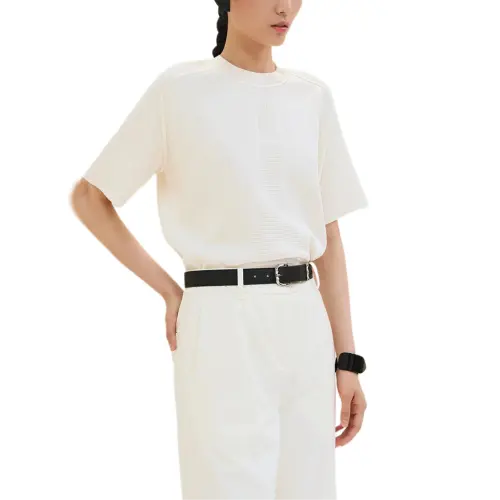 HERMES Knitwear Women's White Crew Neck Moderate Other