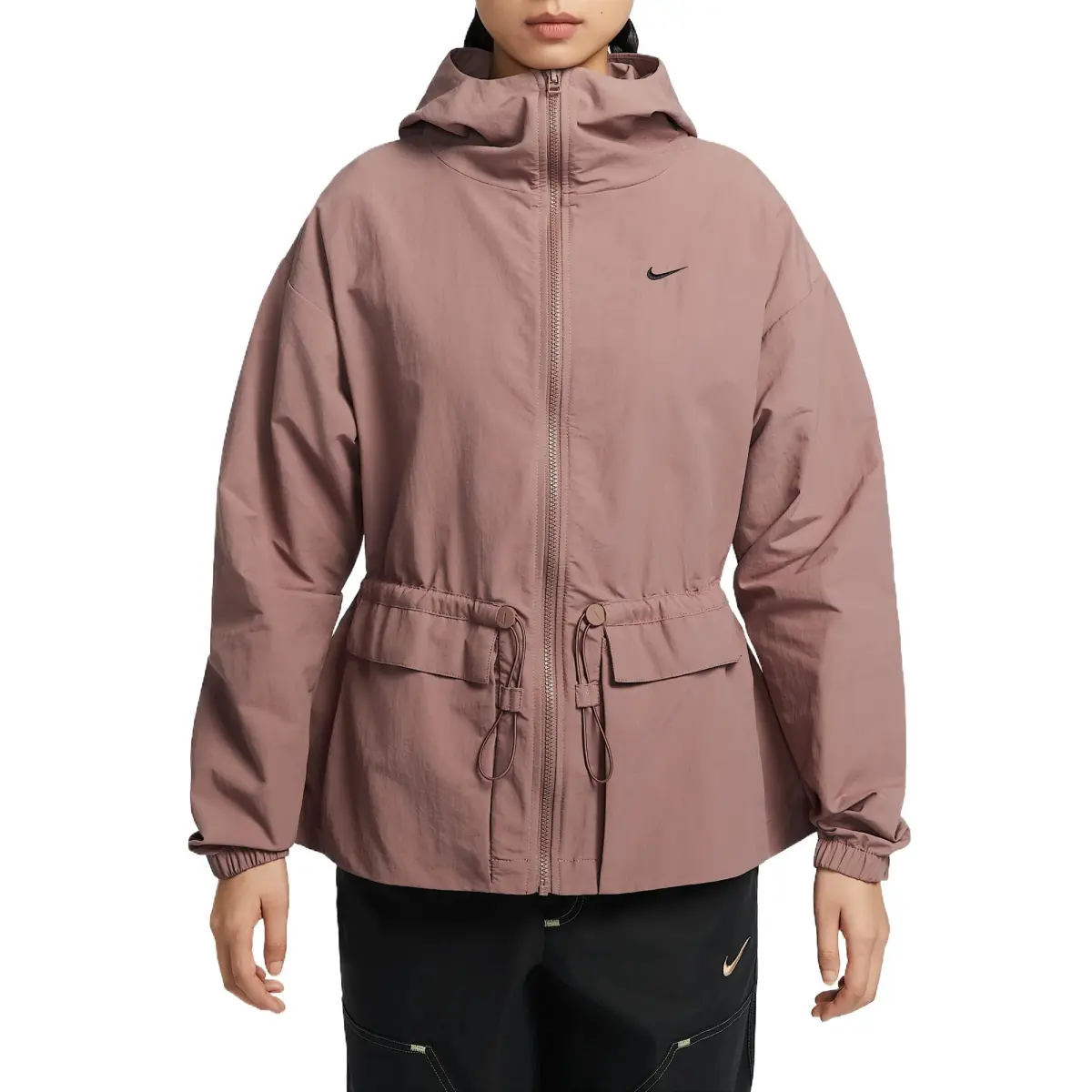 Nike Sportswearwoven SS24 Everything Jacket Women's Smokey Mauve Red Black