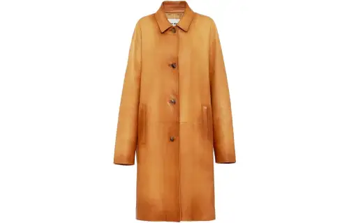 MIU MIU Coats Women's Honey Lapel Moderate Straight Fit