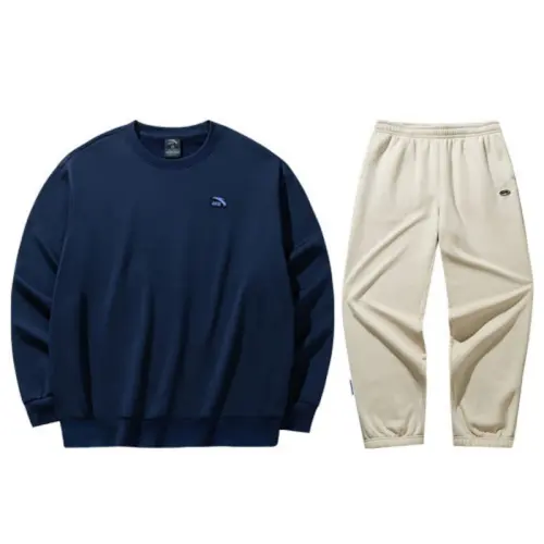 ANTA Casual Sportswear Unisex Crew Neck Thickened And Fleece Lined