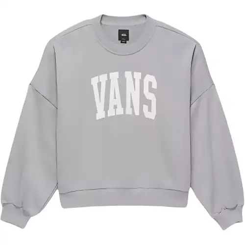 Vans Stadium French Terry Loose Crew Sweatshirt Women's Gray