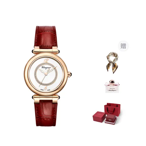 Leather quartz watch strap, silver dial, women's watch, one bead bracelet, gift box, fashionable retro perfume contains rose, quartz mechanism, genuine leather, European style, light luxury style
