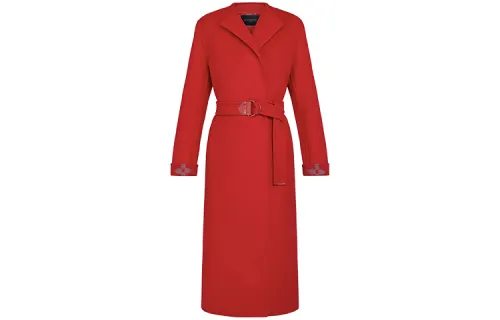 LOUIS VUITTON New Quarterly Products Of LV Coats Women's Red Lapel Moderate