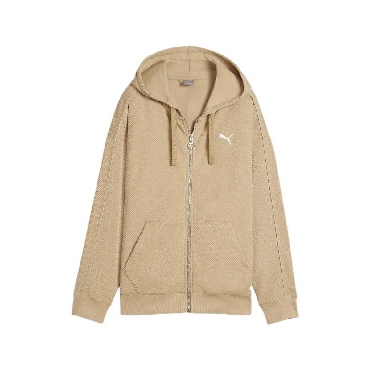 PUMA Sweatshirts Women's Khaki Hooded Moderate Straight Fit