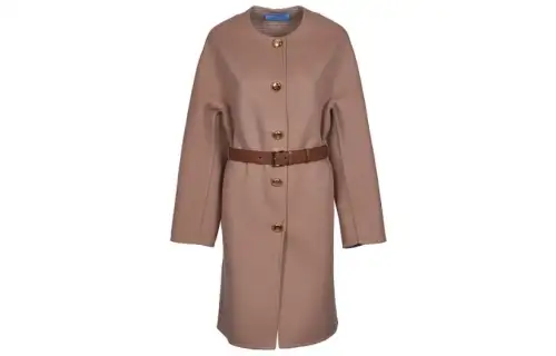 Prada belted buttoned coat