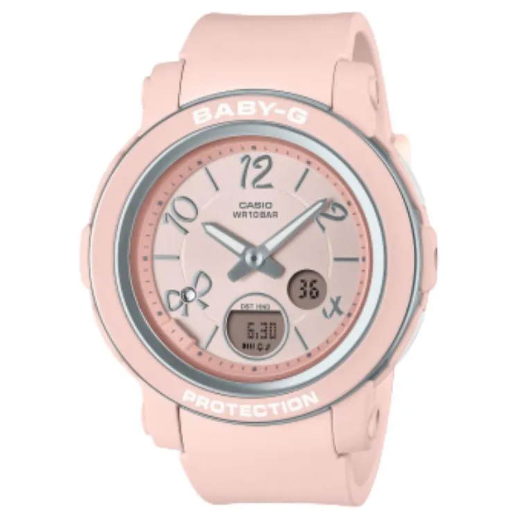 CASIO BABY G ['100', 301050]m Waterproof Quartz Movement Resin Strap Watch Unisex Pink Watch Dial