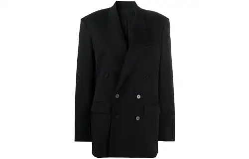 Balenciaga Business Suit Coat Regular Fit Women's Black