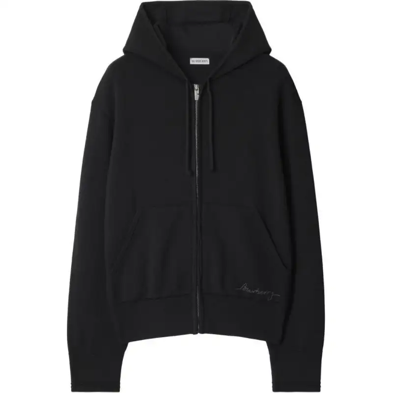 Burberry logo-embroidered wool-blend jacket