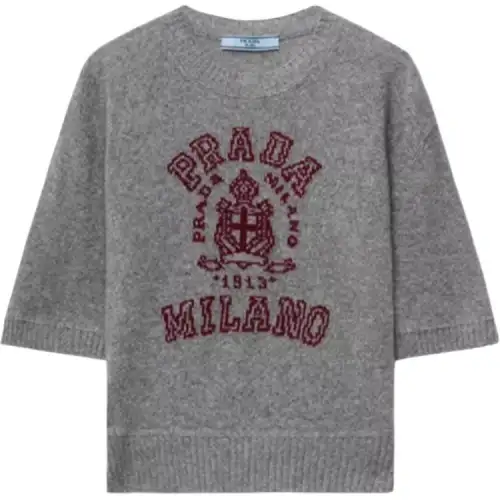 Prada logo-intarsia sweater
