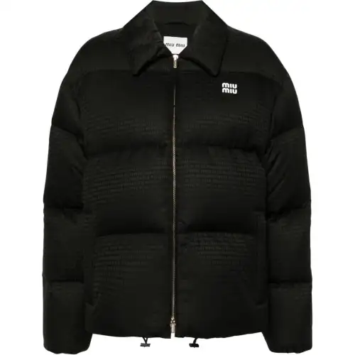 MIU MIU Collared Zip Up Puffer Jacket