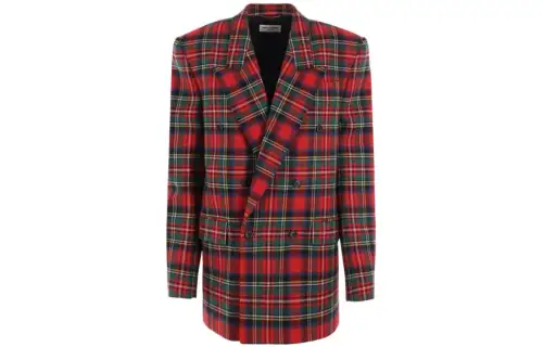 SAINT LAURENT Pre Owned 1980s Tartan Check pattern Suit