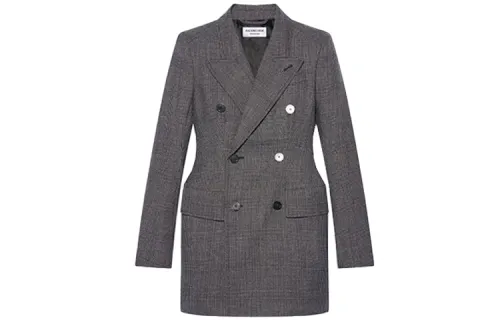 Balenciaga Coats Women's Gray Suit Collar Moderate