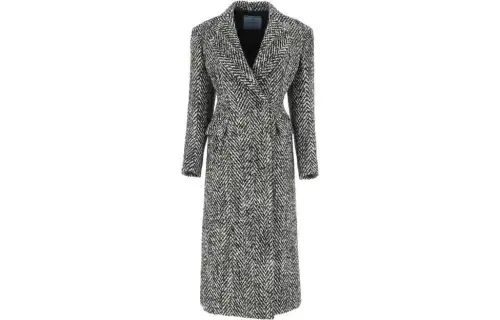 PRADA Coats Women's Gray Lapel Moderate