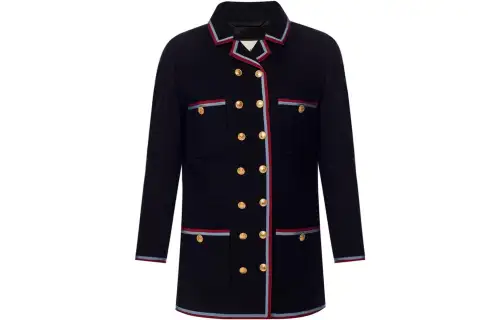 GUCCI Business Suits Women's Black V Neck Moderate