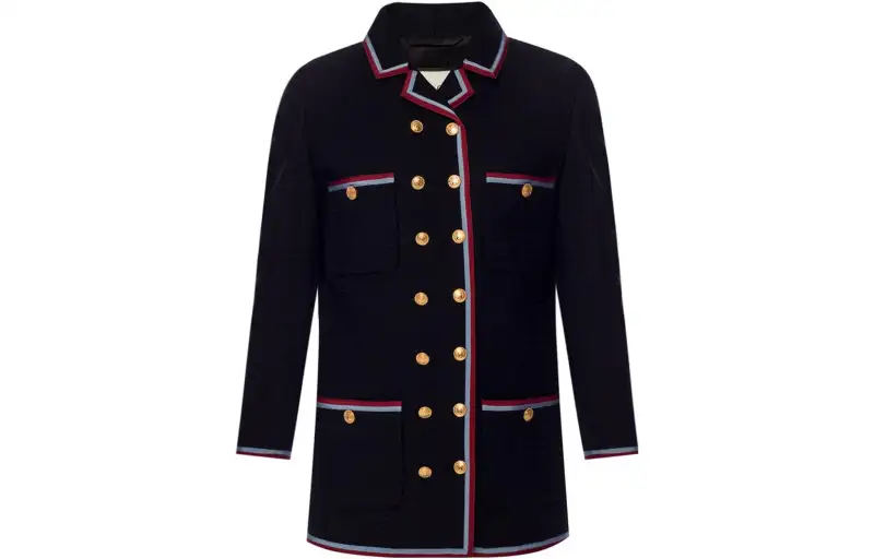 GUCCI Business Suits Women's Black V Neck Moderate