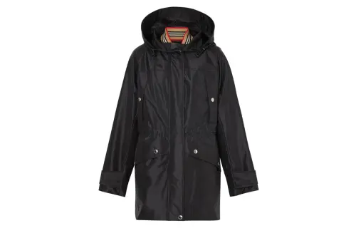 Burberry Coats Women's Black Hooded Moderate