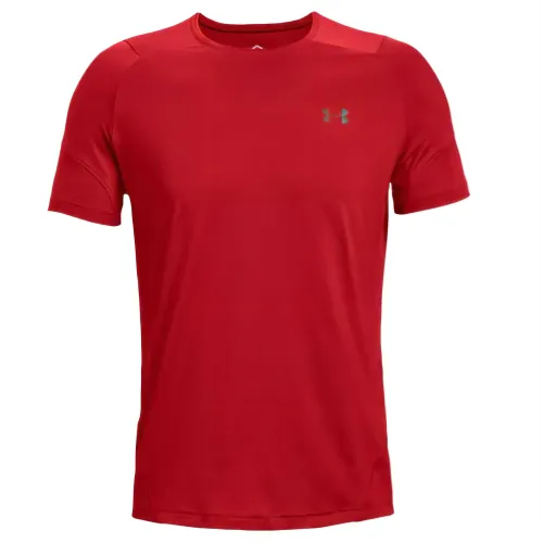 Under Armour T Shirts Men's Red Crew Neck Moderate Straight Fit