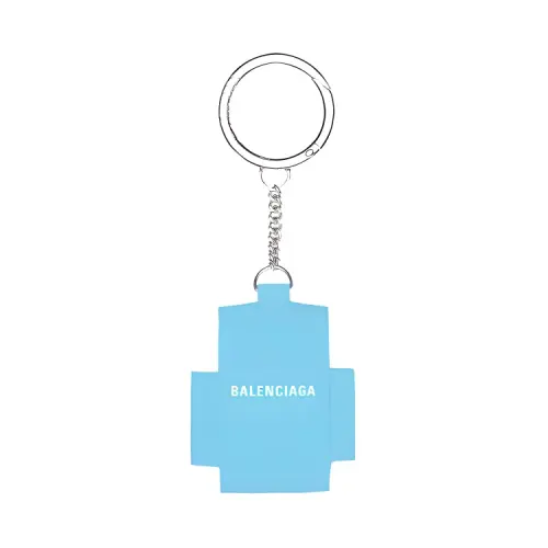 Balenciaga Calfskin Earphone Case Women's Blue