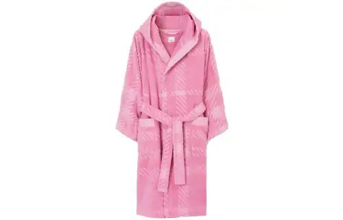 Burberry Coats Women's Pink Hooded Moderate Straight Fit