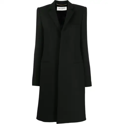 SAINT LAURENT Coat Women's Black