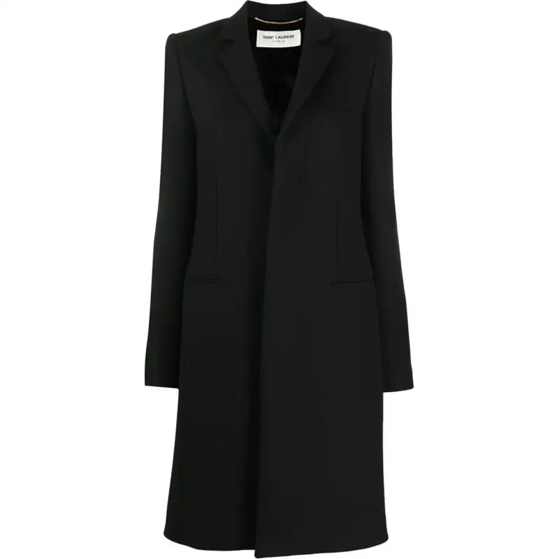 SAINT LAURENT Coat Women's Black
