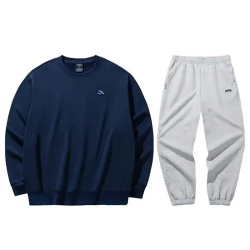 ANTA Casual Sportswear Unisex Crew Neck Thickened And Fleece Lined