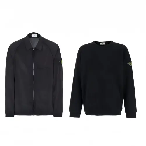 STONE ISLAND Metal Nylon Collection Casual Sportswear Unisex Black