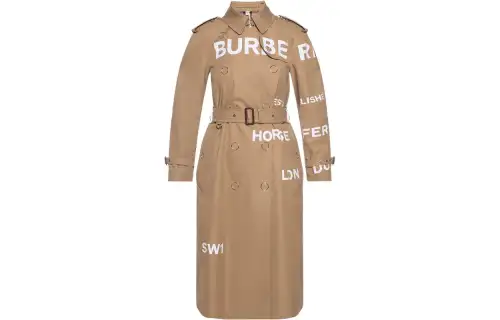 Burberry Coats Women's Khaki Lapel Moderate