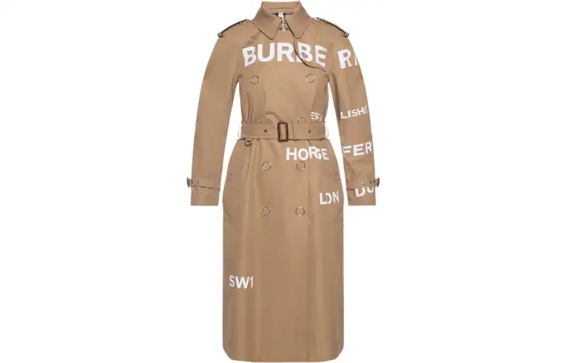 Burberry Coats Women's Khaki Lapel Moderate