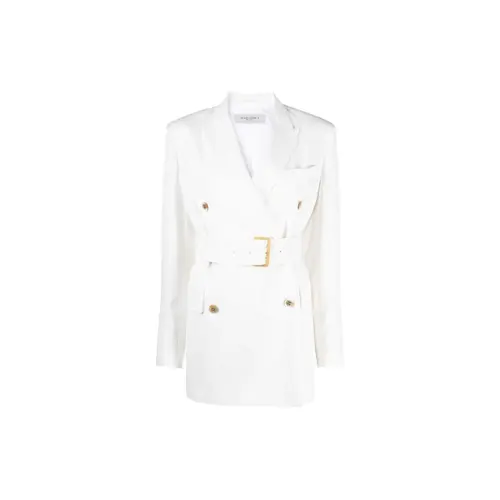 double-breasted belted blazer