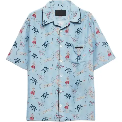 Prada Pattern-Printed Short-Sleeved Shirt