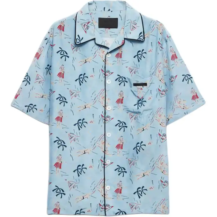 Prada Pattern-Printed Short-Sleeved Shirt