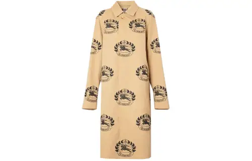 Burberry Coats Women's Honey Lapel Moderate Straight Fit