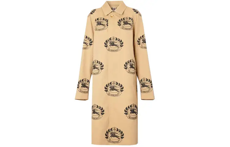 Burberry Coats Women's Honey Lapel Moderate Straight Fit
