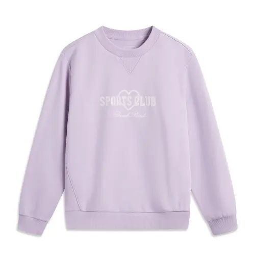 Li Ning Sports Lifestyle Collection Sports Trendy Collection Sweatshirt Women's Dusk Purple