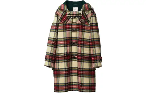 MIU MIU Coats Women's Ivory Hooded Moderate Straight Fit