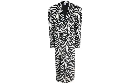Vetements Coats Women's White Suit Collar Moderate Straight Fit