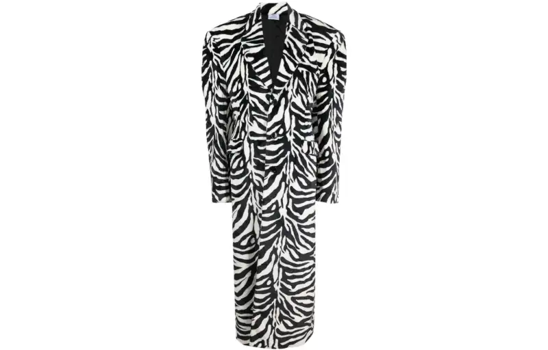 Vetements Coats Women's White Suit Collar Moderate Straight Fit
