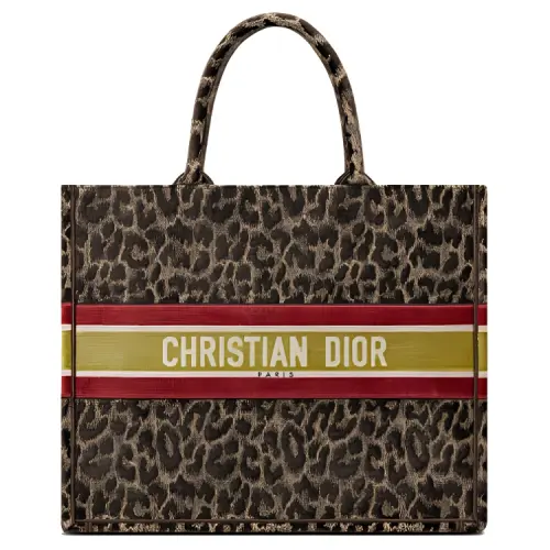DIOR BookTote Velvet Handbag Regular Women's Beige