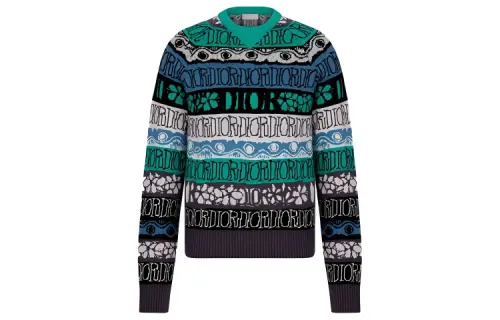 DIOR Quarterly New Products Sweaters Men's Multicolor Crew Neck Moderate Other